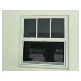PGT Frosted Single Hung Window