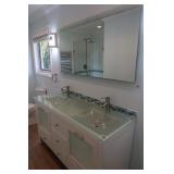 Glass Top Vanity Ensemble ++