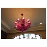 Bella Vetro Purple Blown Glass Chandelier