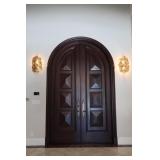 Pair of Oriental Brass Wall Lamps