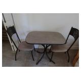 Table + 2 Metal Chairs