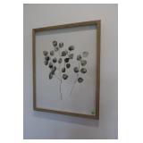 Pair Delicate Sage Botanical Prints+Oil on Canvass