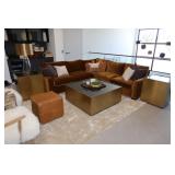Brass Wrapped Coffee Table & 2 End Tables