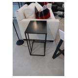 Black C- Shaped Metal End Table