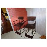 Pair Crate & Barrel Elston Swivel Counter Stools