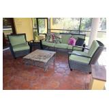 4 pc wicker patio set