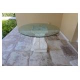 Vintage Glass Top Table