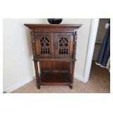 Vintage French Gothic Revival Cabinet Bar