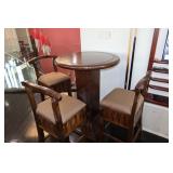 Hand Carved Wooden Pub Set