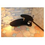 Kidney Shaped Two Tier End Table