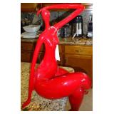 Red Rosalez Isabela Sitting Woman Sculpture