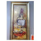 Whiskey Themed Art  - Lot of 2 Pieces