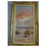Original Oil on Canvas Beach Scene (4 Pieces)