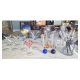 Glassware Shelf Lot (22 Pieces)