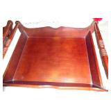 2 wood serving trays