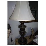 Traditional Table Lamp with White Shade