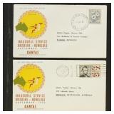 US & Australia Stamps 2 Qantas Airline Covers from