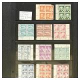 US Stamps #1030 // 1053 Mint NH Blocks & Plate Blo