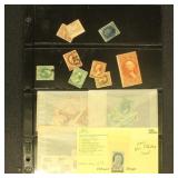 US Stamps Fancy Cancel Collection on pages, intere