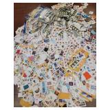 US Stamps Uncancelled On Paper, thousands of stamp