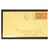 US Stamps #656 Coil Pair First Day Cover to Wash