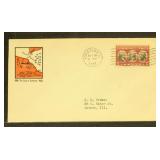 US Stamps #703 two First Day Cover to Aurora with