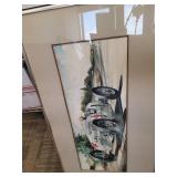 Artwork Race Related Oil Painting Signed with spot