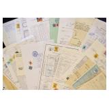 Egypt Revenue Stamps on documents, interesting and