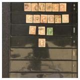US Stamps 1850s-1920s on Vario pages including lot