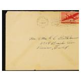 US Stamps USS Nevada Cover with #C25 tied, with so