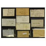 US Stampless Covers and Folded Letters group of 10