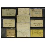 US Stampless Covers and Folded Letters group of 10