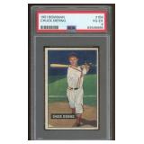 Chuck Diering 1951 Bowman Baseball Card PSA 4 grad