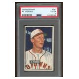 Al Widmar 1951 Bowman Baseball Card PSA 4 graded