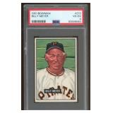 Bill Meyer 1951 Bowman Baseball Card PSA 4 graded