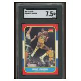 Magic Johnson 1986 Fleer Basketball Card graded SG
