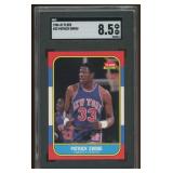 Patrick Ewing 1986 Fleer Basketball Card graded SG