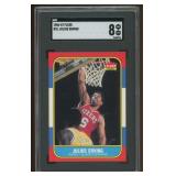 Julius Erving 1986 Fleer Basketball Card graded SG