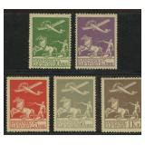 Denmark Stamps #C1-C5 Mint Hinged 1925 CV $377