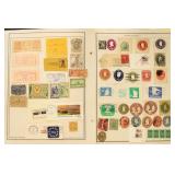 US Back of Book Stamps on pages, Used and Mint Hin
