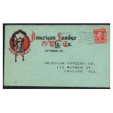 US Advertising Cover with stamp #319 on American L