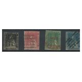 Tuscany Stamps #10-15 Used, #10 with Cert, 1857 Tu