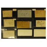 US Stampless Covers & Folded Letters Group of 15+