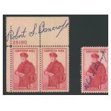 Robert Bancroft Autographs on US Stamps FA1 Certif