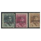 Andorra Spain Stamps #10-12 Mint Hinged CV $448