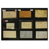 US Stampless Covers & Folded Letters Group of 15+