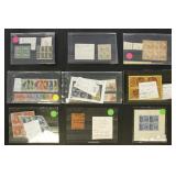 Worldwide Stamps on Dealer Cards and Pages, intere