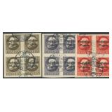 Bavaria Stamps #170-172 Used Blocks of 4 CV $390+