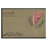 Marshall Islands Stamps #9 Bisect Used as 5 pf on