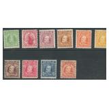 New Zealand Stamps #130-139 Mint Hinged CV $290